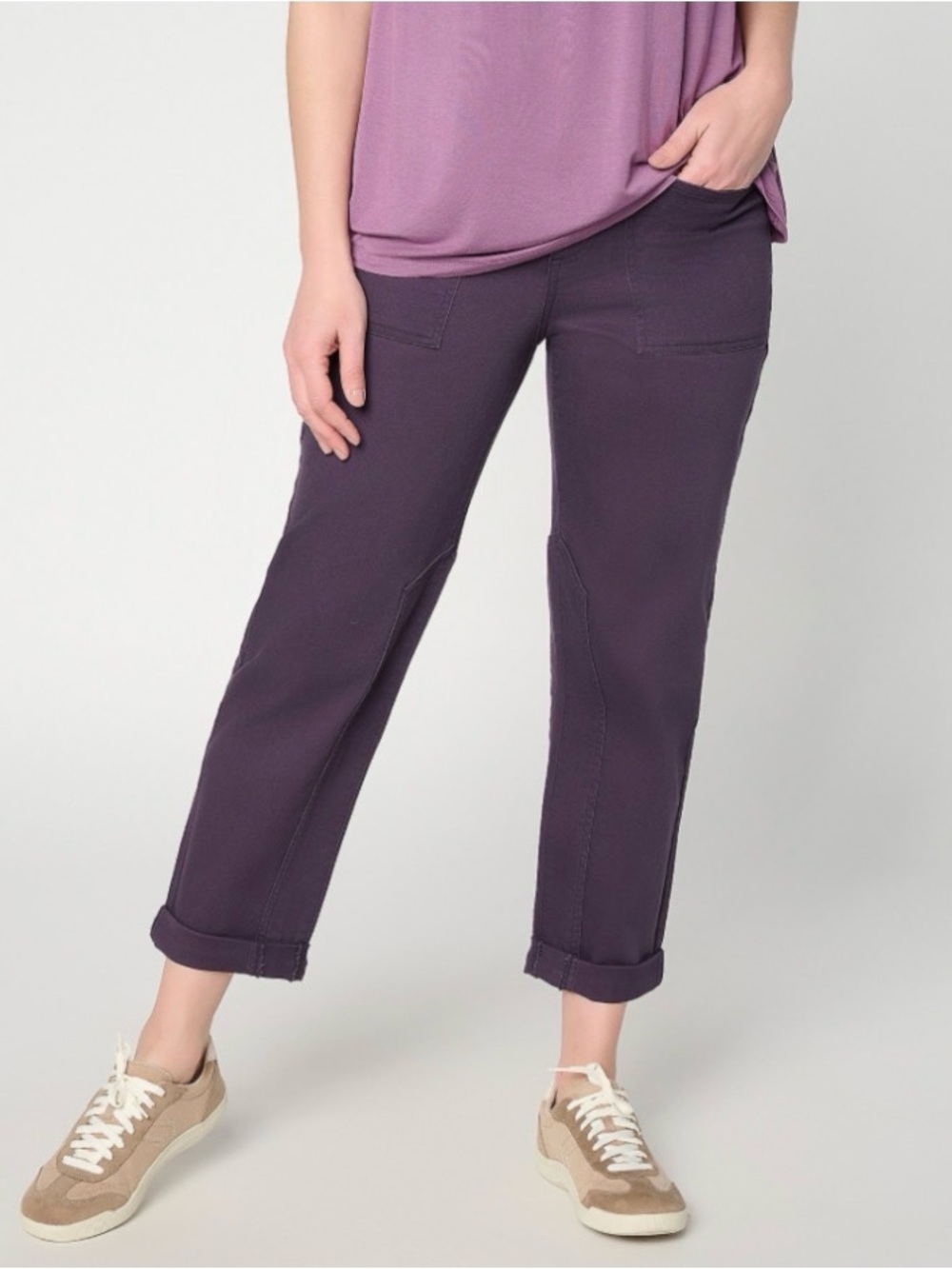 LOGO by Lori Goldstein Regular Color Straight Leg Ankle Jeans Sz 14 Nightshade